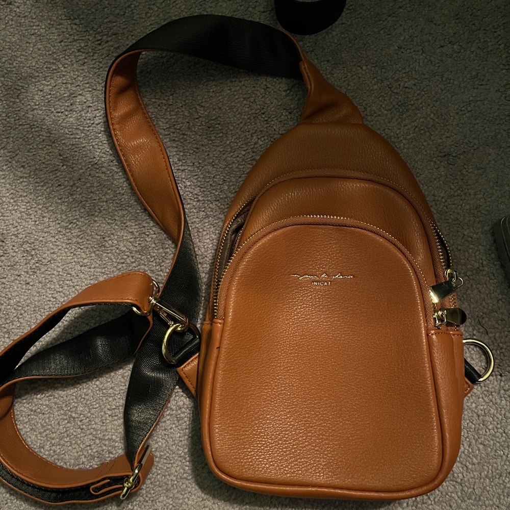 Brown Leather One Shoulder Bag